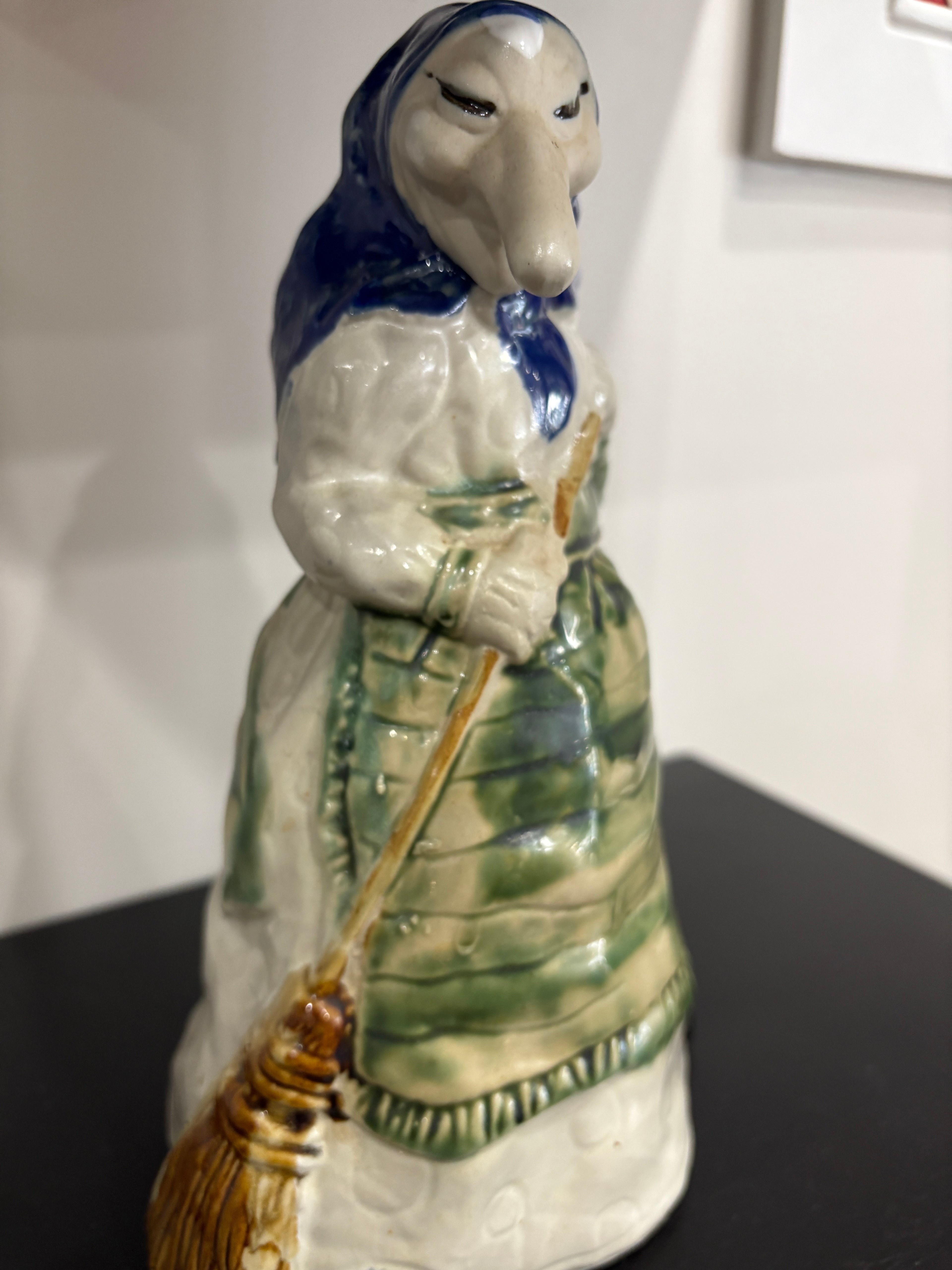 Vintage Ceramic "Kitchen Witch" Back Holders