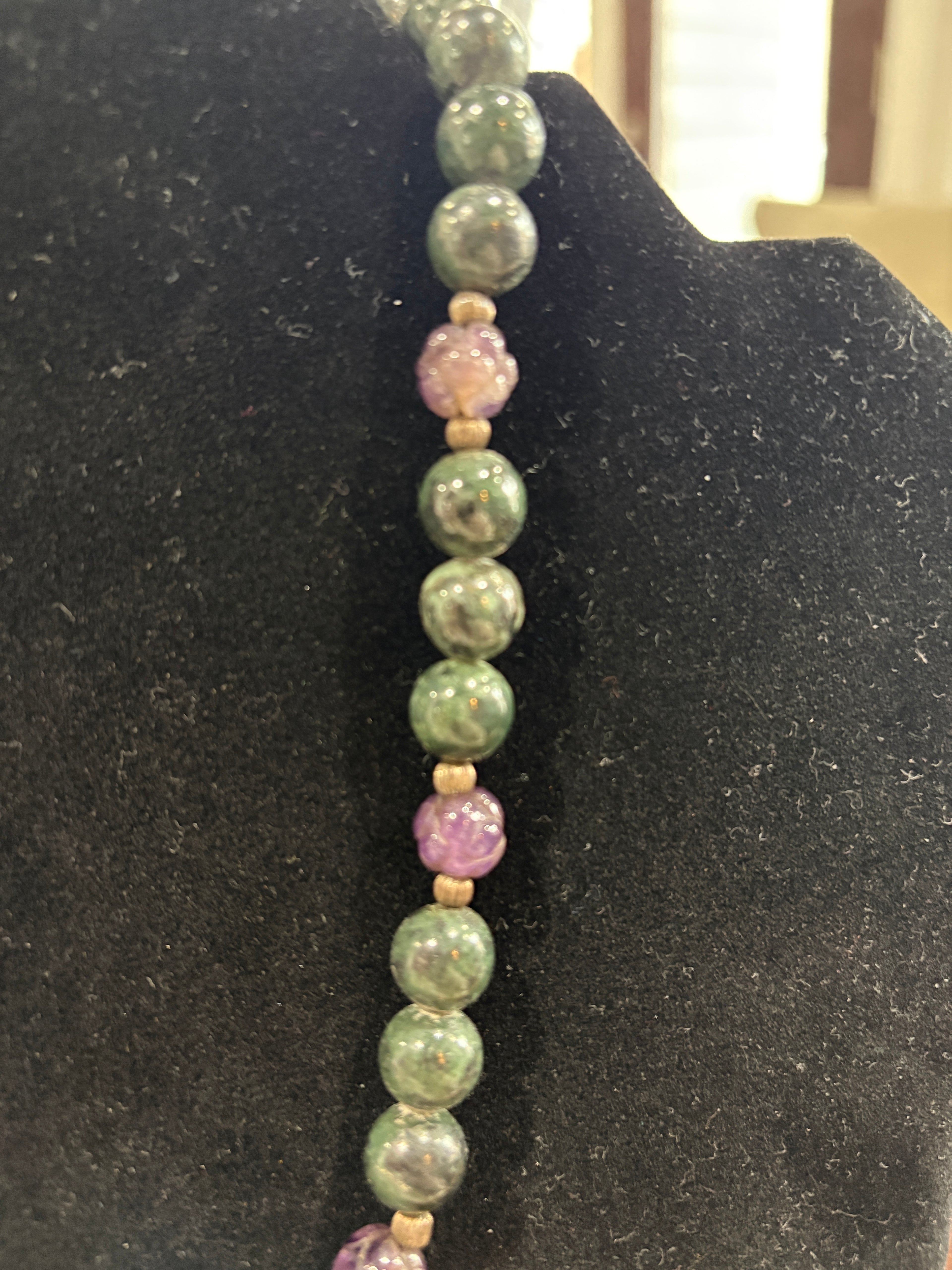 Amethyst & Jade Necklace