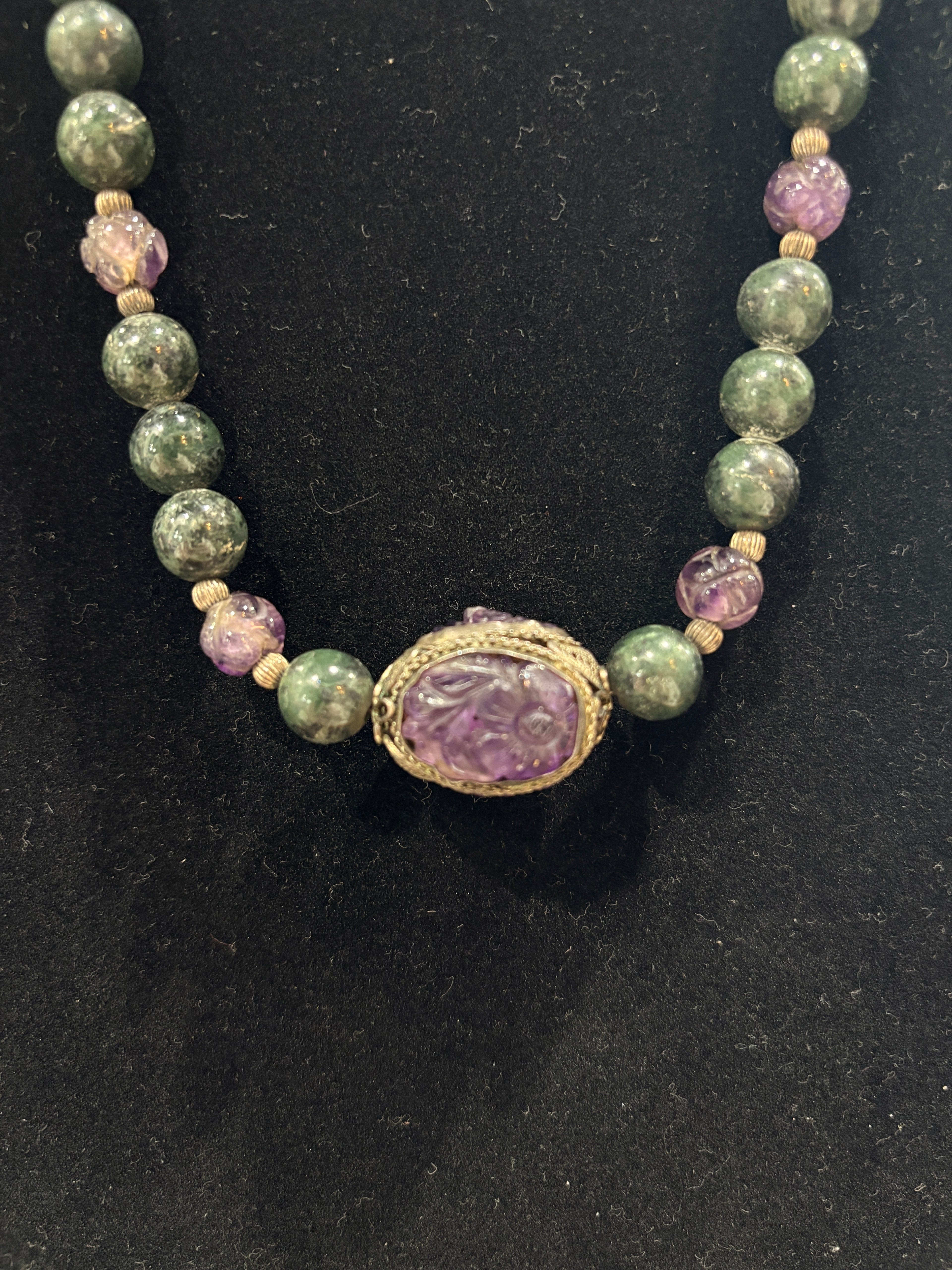 Amethyst & Jade Necklace