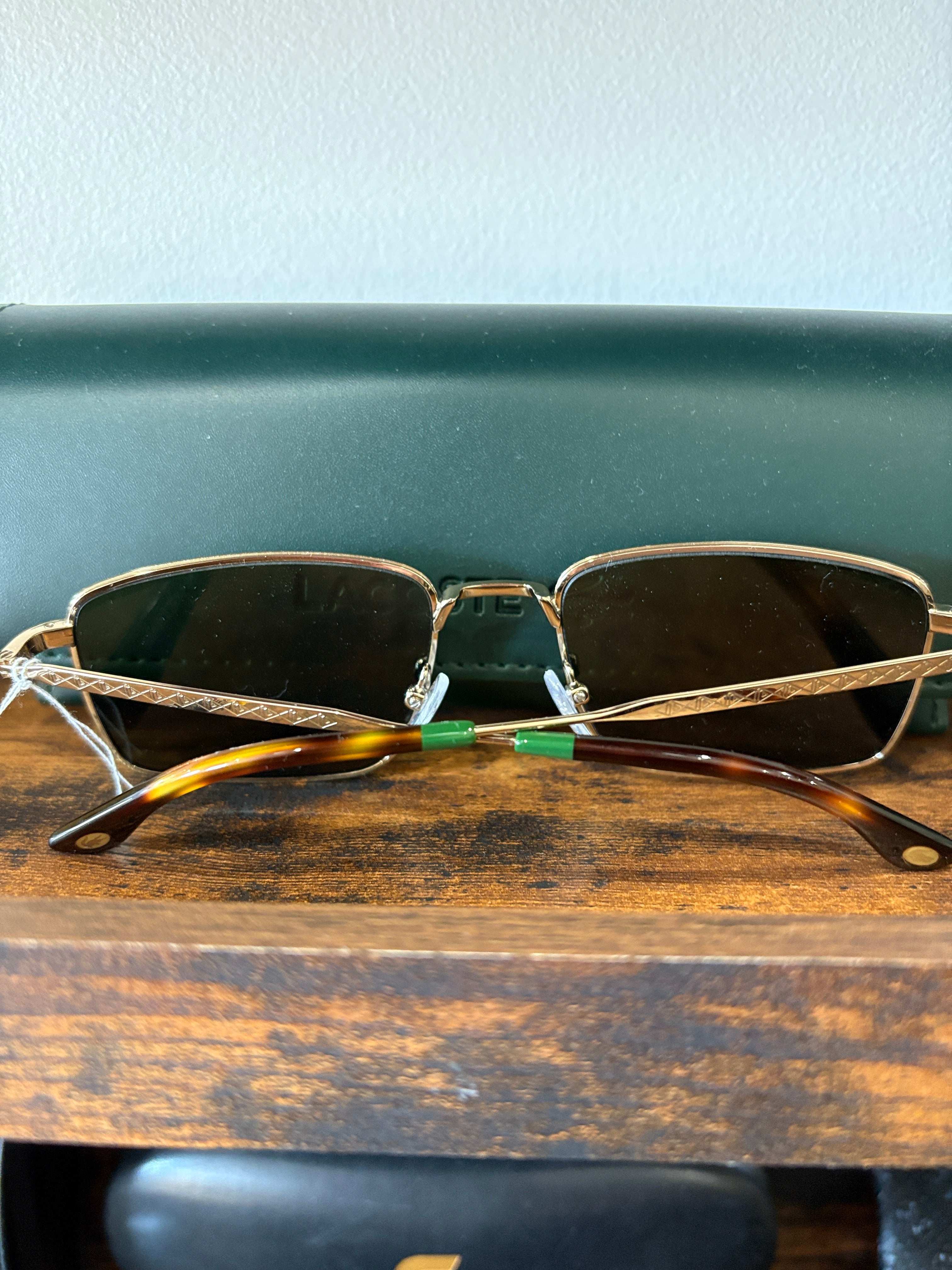 Lacoste Metal Frame Sunglasses with Case.