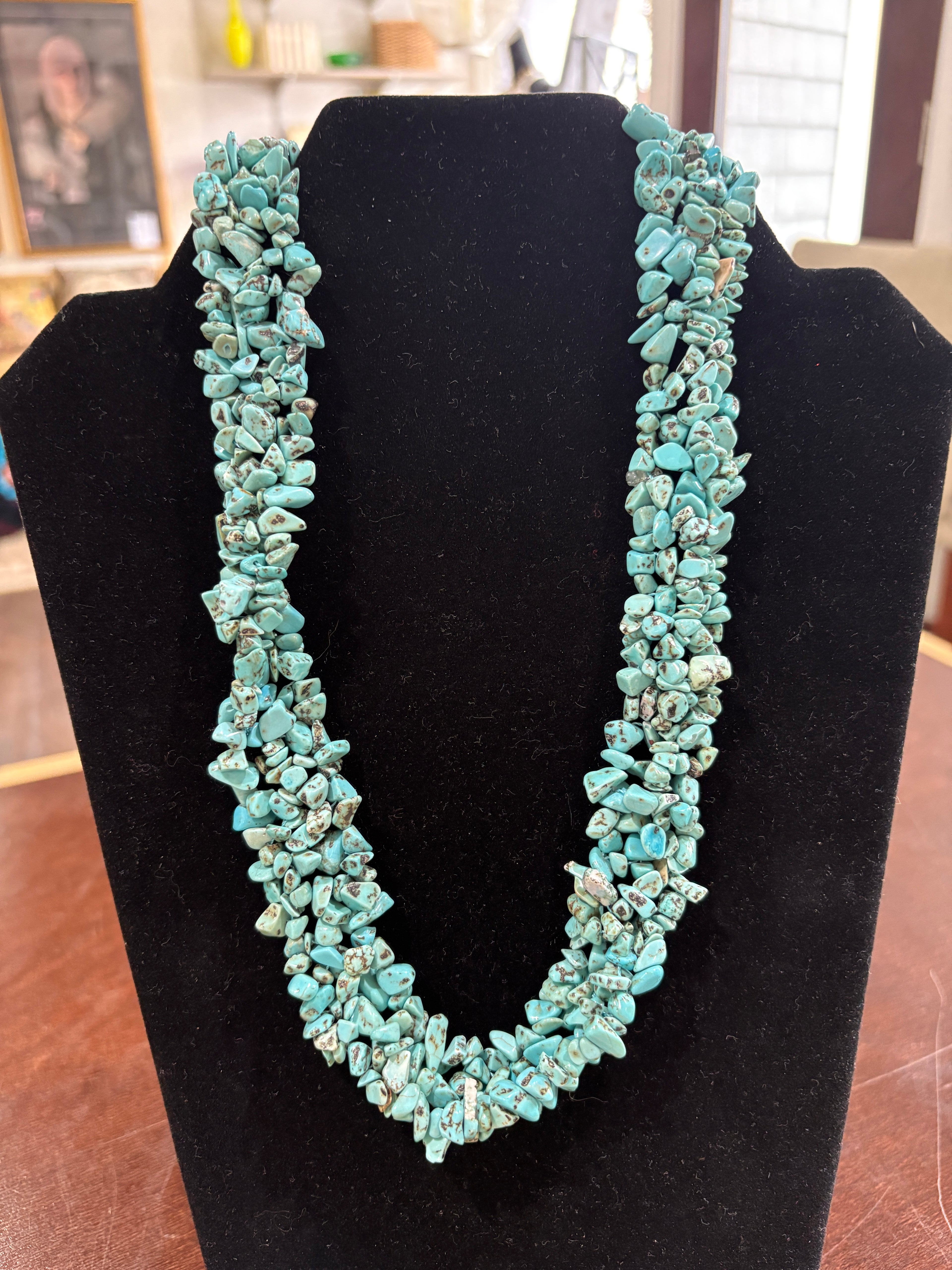 Raw Natural Turquoise Chunky Necklace