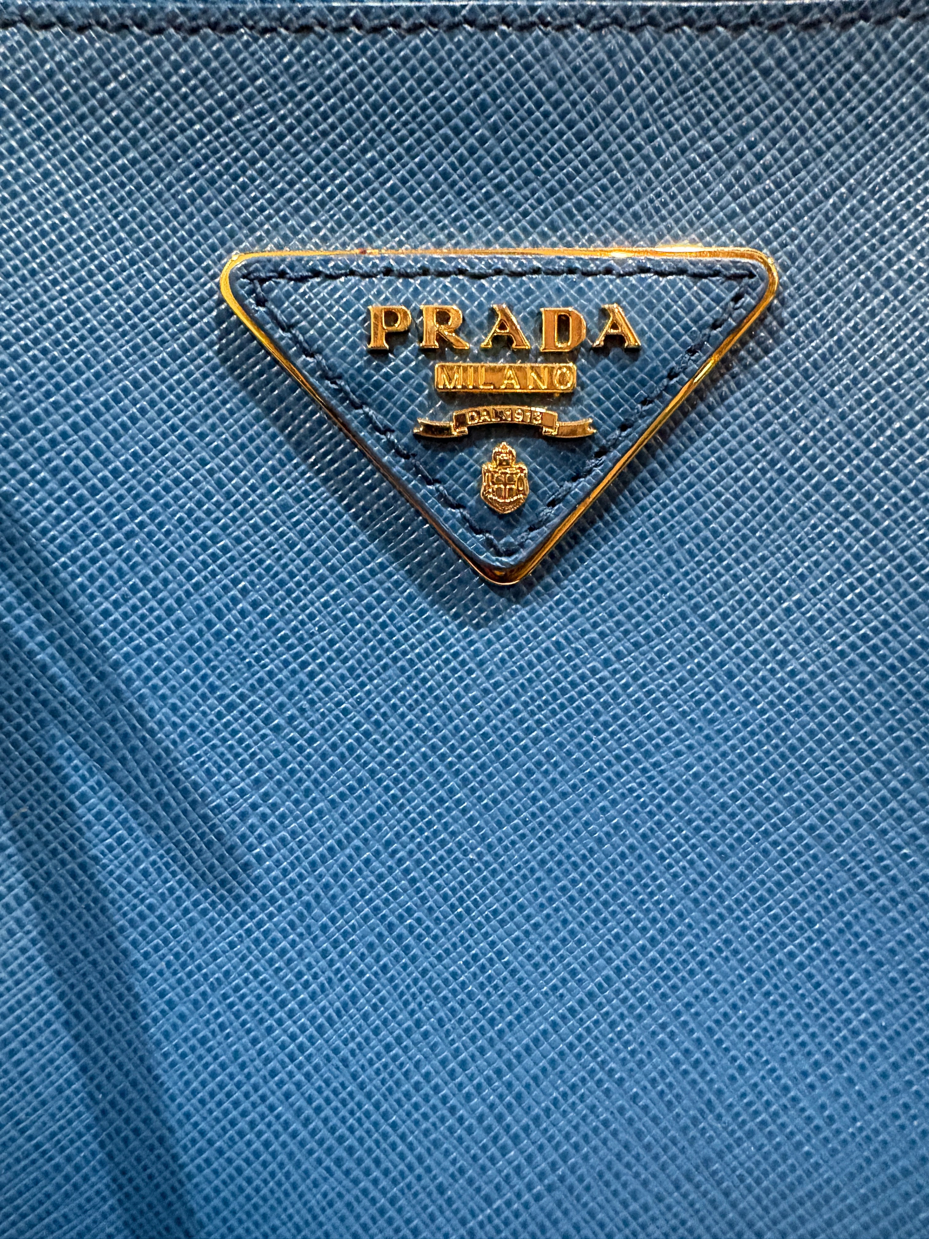 Prada Double Zip Lux Tote Saffiano Leather Large