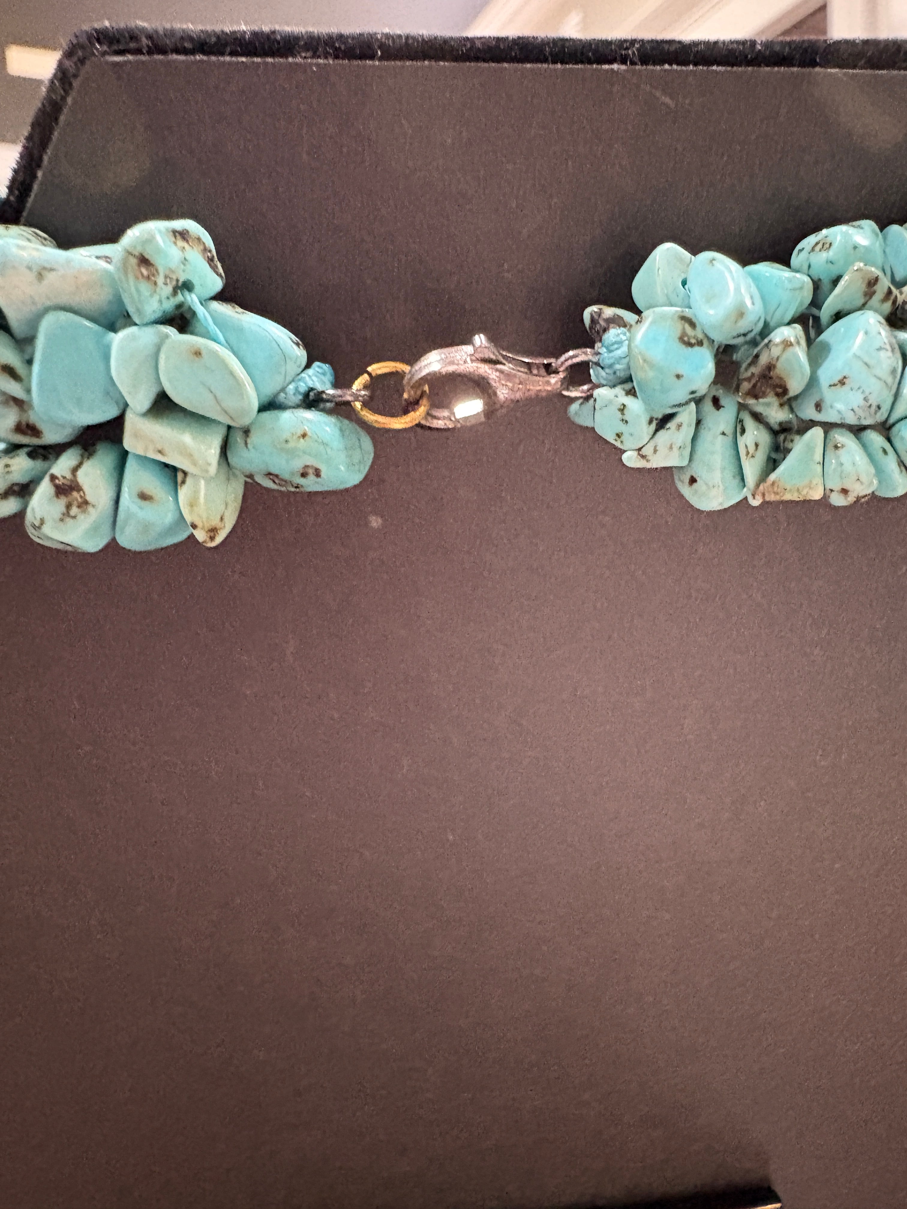 Raw Natural Turquoise Chunky Necklace