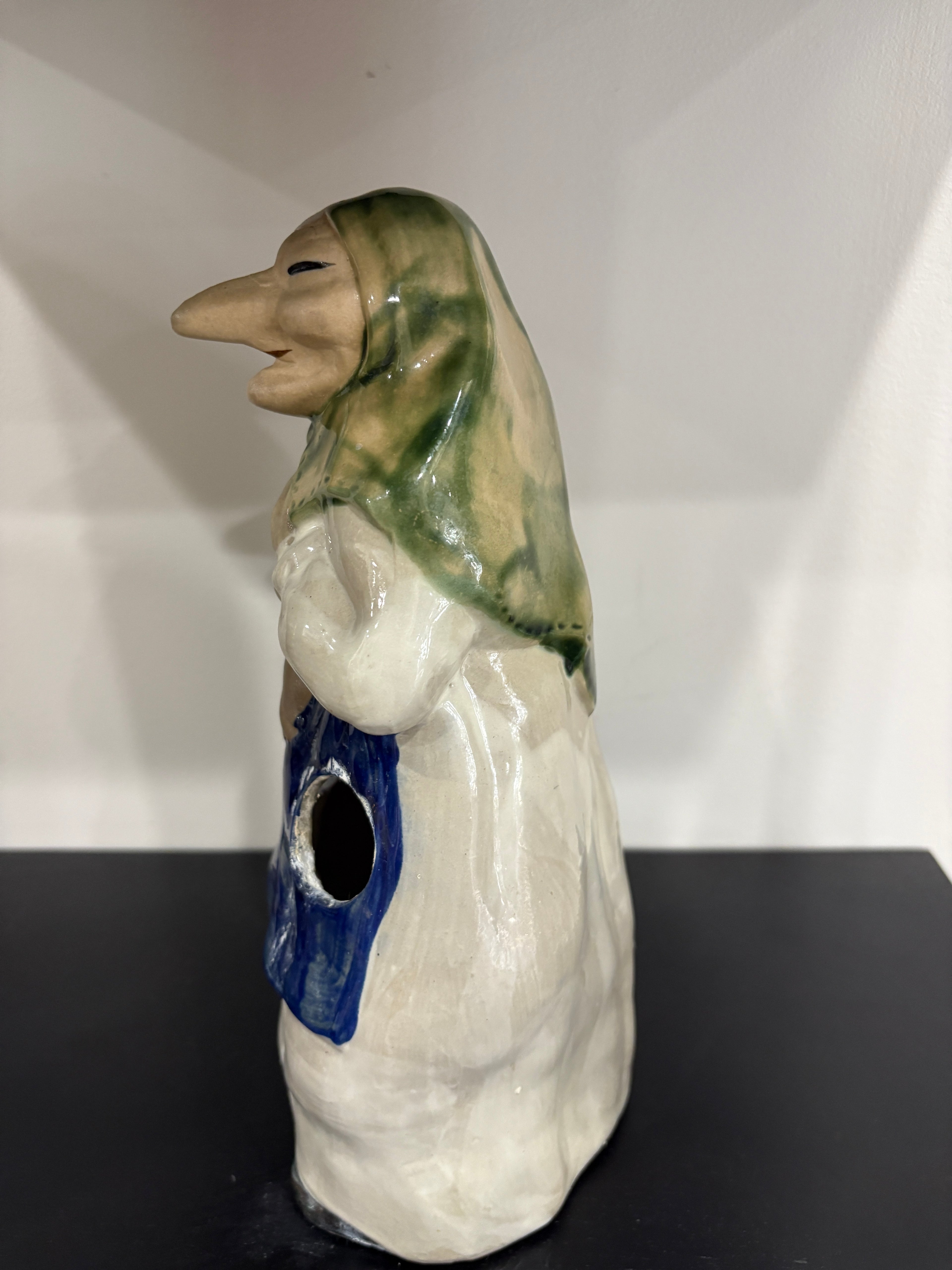 Vintage Ceramic "Kitchen Witch". Front Holder
