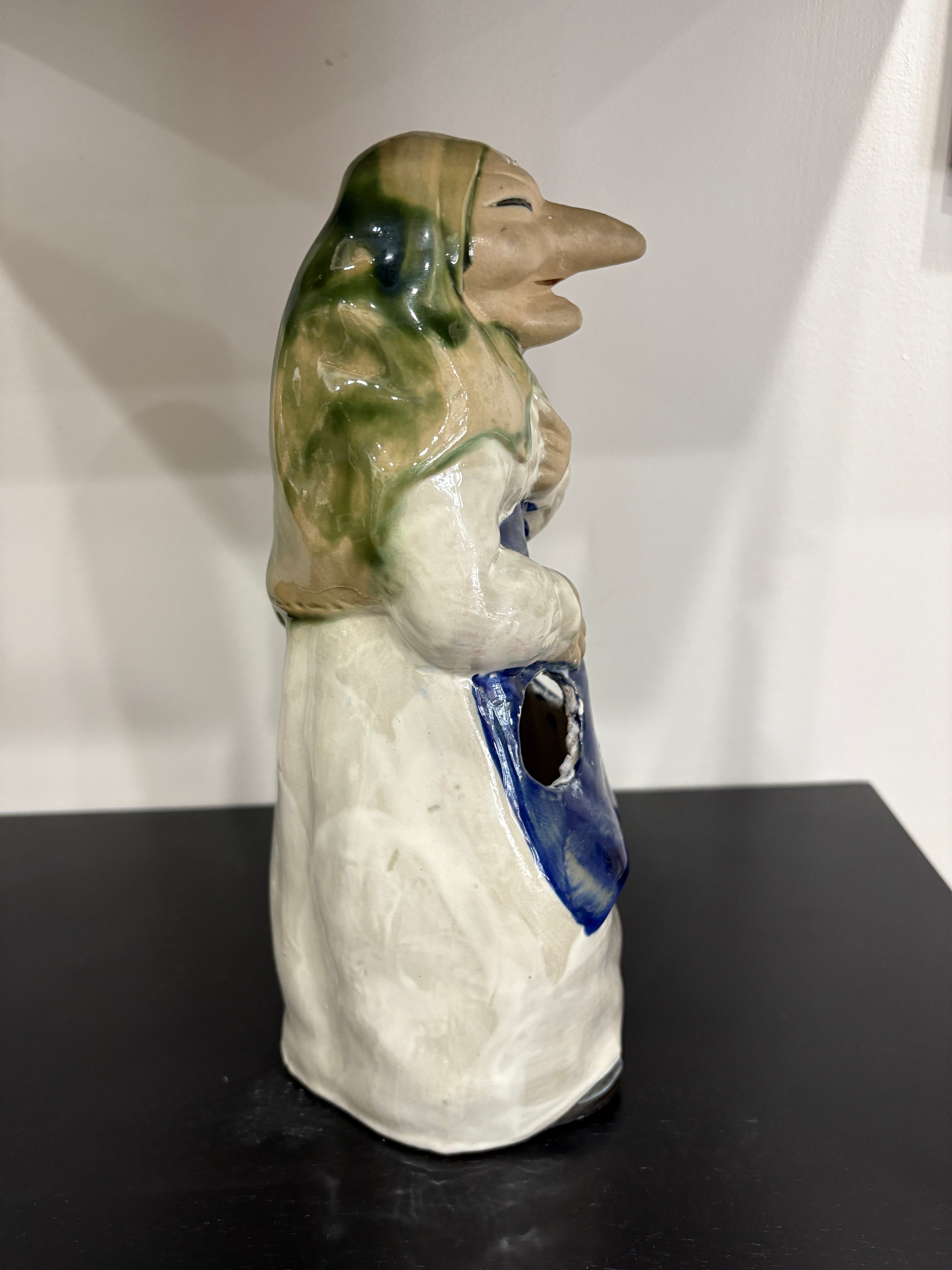 Vintage Ceramic "Kitchen Witch". Front Holder